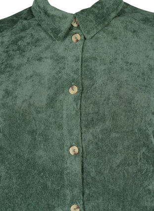 Robe en velours côtelé avec manches 3/4 et boutons., Deep Forest, Packshot image number 2