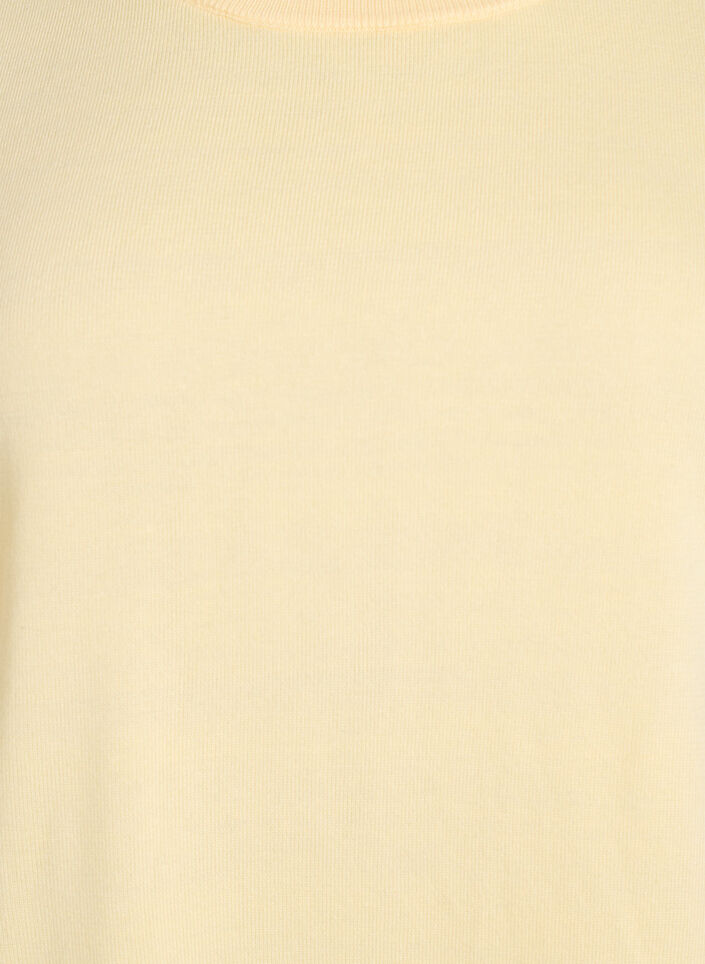 FLASH - Fijngebreide blouse met korte mouwen, Geel, Packshot image number 2