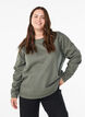 Sweatshirt met ronde hals, Groen, Model image number 0