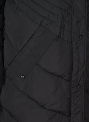 Veste d'hiver avec capuche et col en fausse fourrure, Black, Packshot image number 3