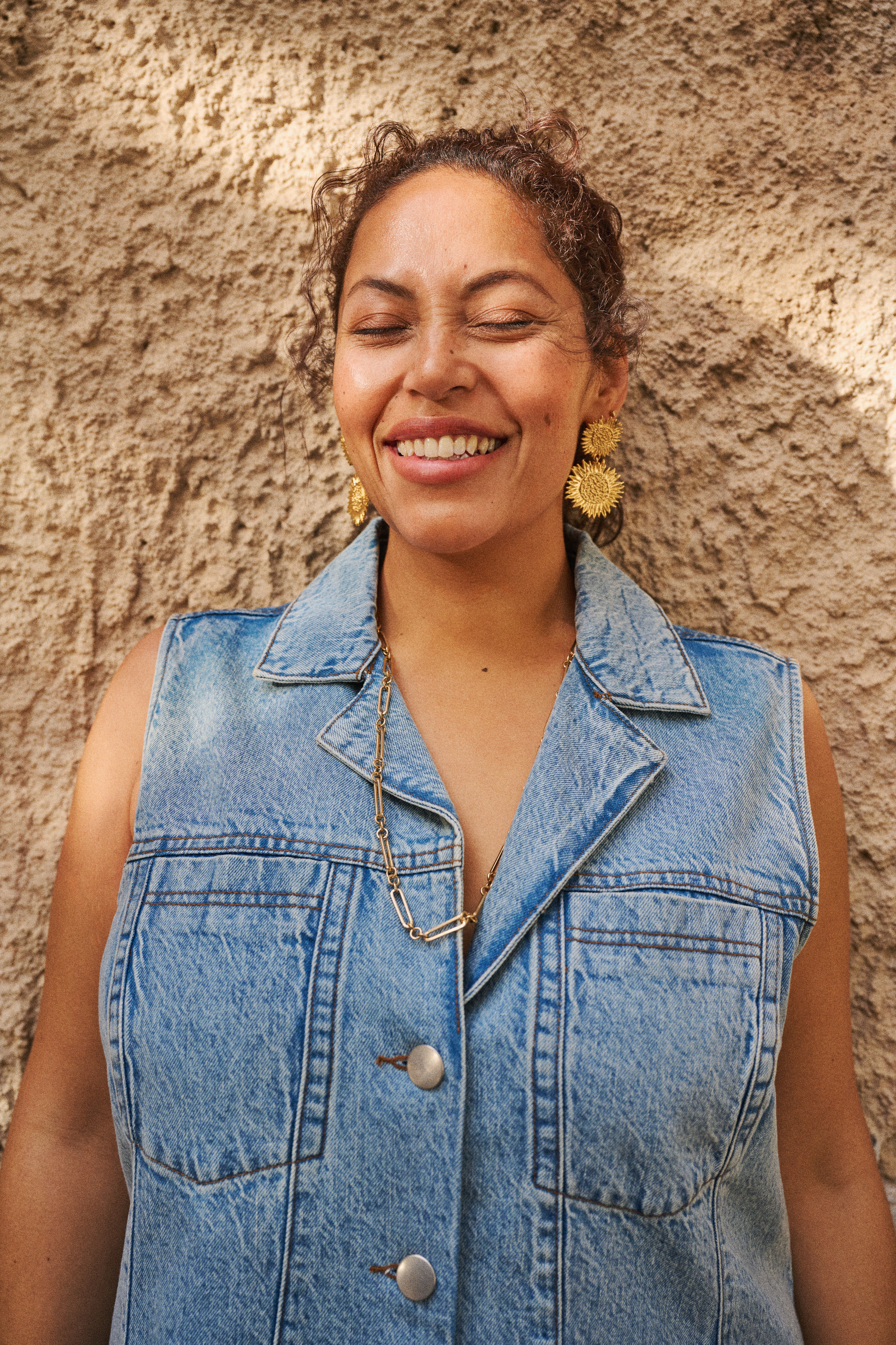 Zizzi Robe sans manches en jean, , Model