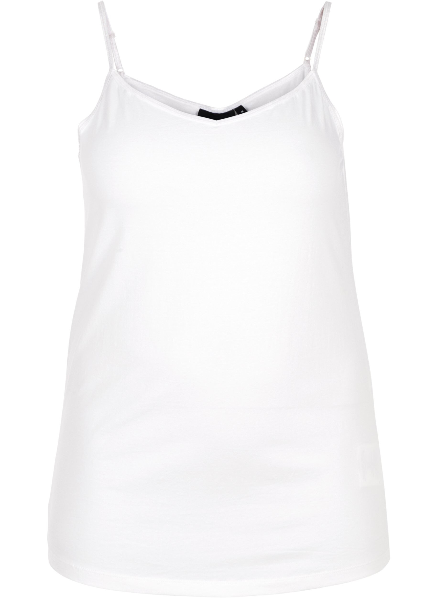 ZizziTop basique &agrave; nouer en coton, Blanc, Packshot image number 0