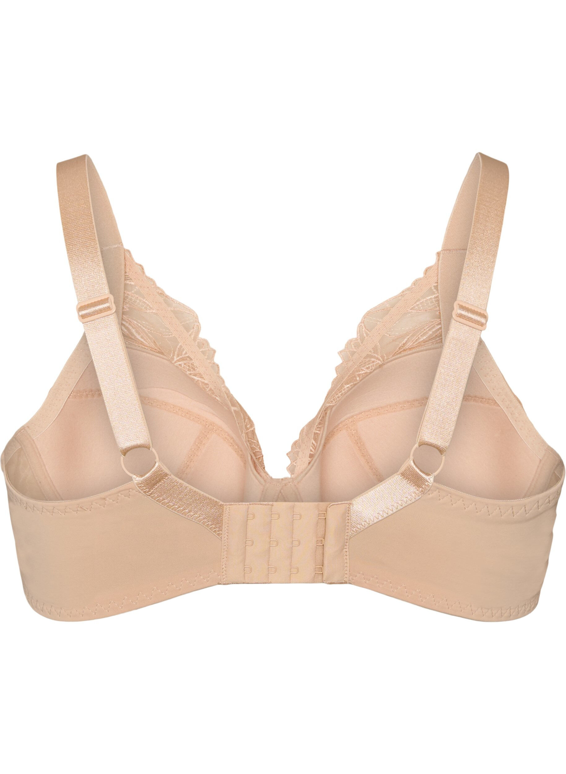 ZizziSoutien-gorge rembourr&eacute; en dentelle avec armatures, Beige, Packshot image number 1