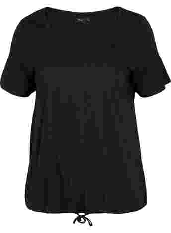 T-shirt met korte mouwen en verstelbare onderkant