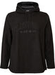 Sweat &agrave; capuche en polaire avec col montant et texte brod&eacute;, Noir, Packshot image number 0
