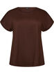 T-shirt en coton avec d&eacute;tails en crochet, Marron, Packshot image number 0