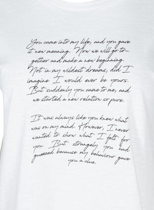 T-shirt avec imprimé en coton biologique, Bright White TEXT, Packshot image number 2