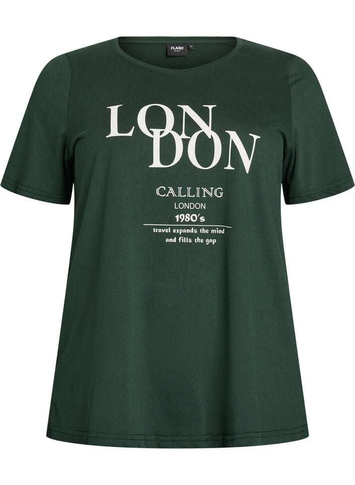 FLASH - T-shirt imprim&eacute;, Vert, Packshot image number 0