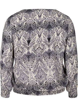 Viscose blouse met smokwerk, Black Comb, Packshot image number 1