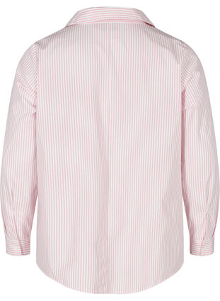 Chemise rayée en coton bio, Blush Stripe, Packshot image number 1