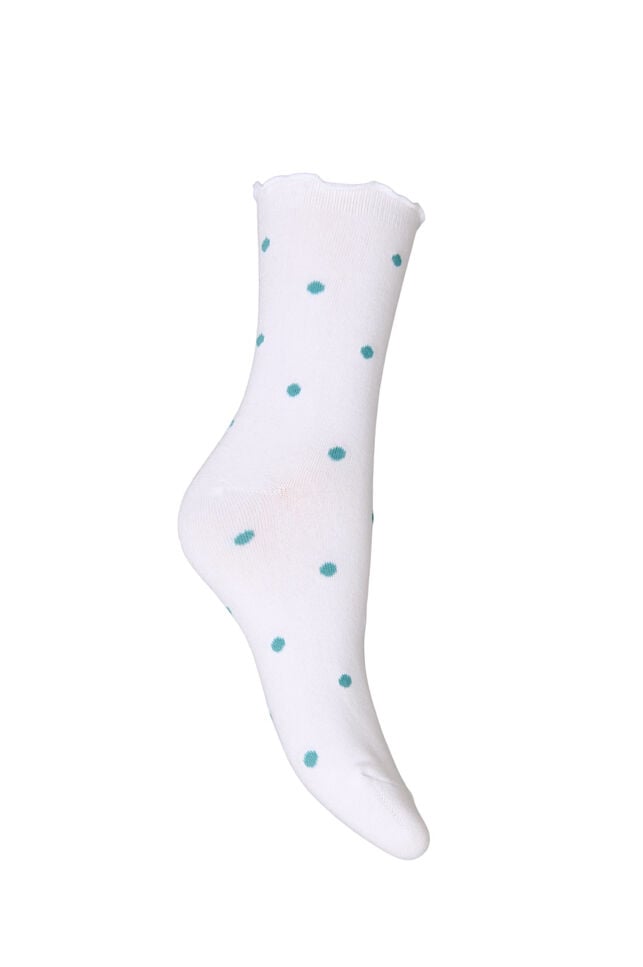 Chaussettes en coton avec des motifs, Blanc, Packshot image number 1