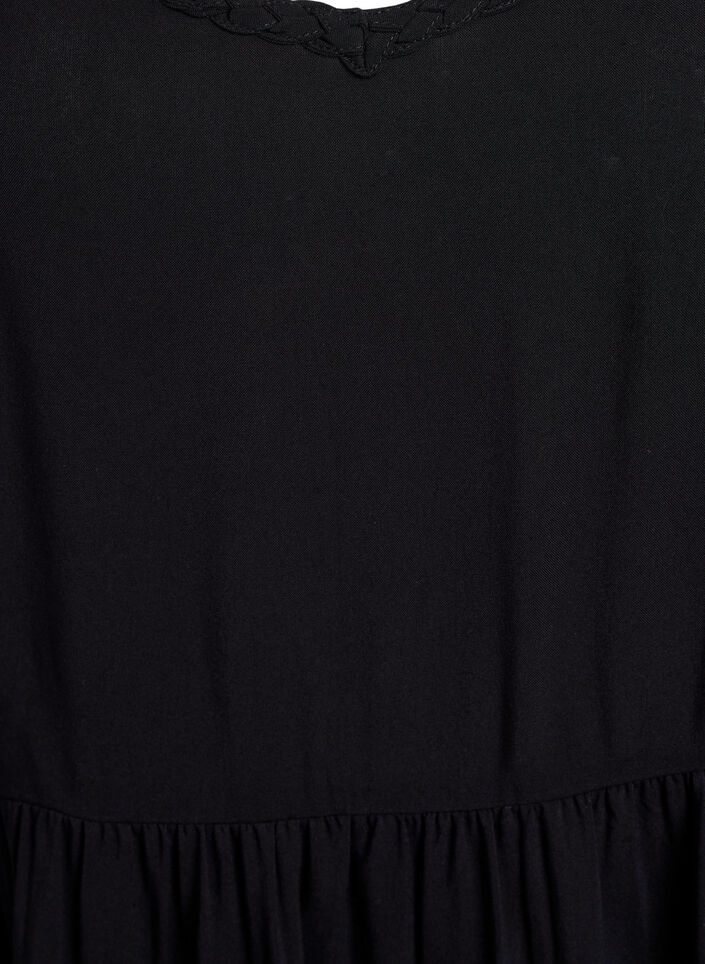 Robe mi-longue avec bretelles et dos élastiqué, Noir, Packshot image number 2