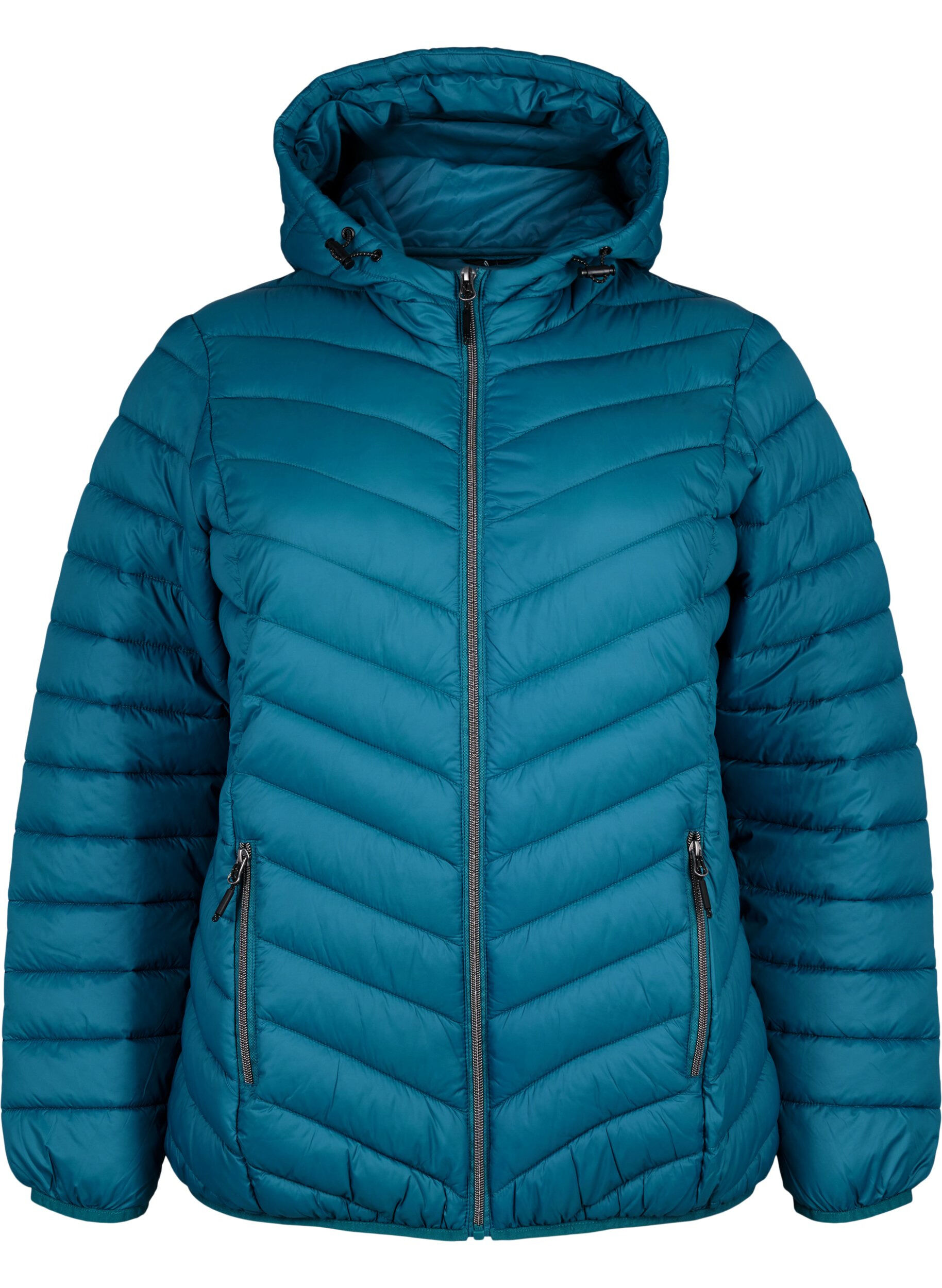 ZizziLichtgewicht jas met capuchon, Blauw, Packshot image number 0