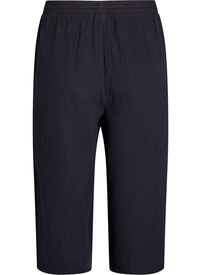 Pantalon culotte taille haute, Noir, Packshot image number 1