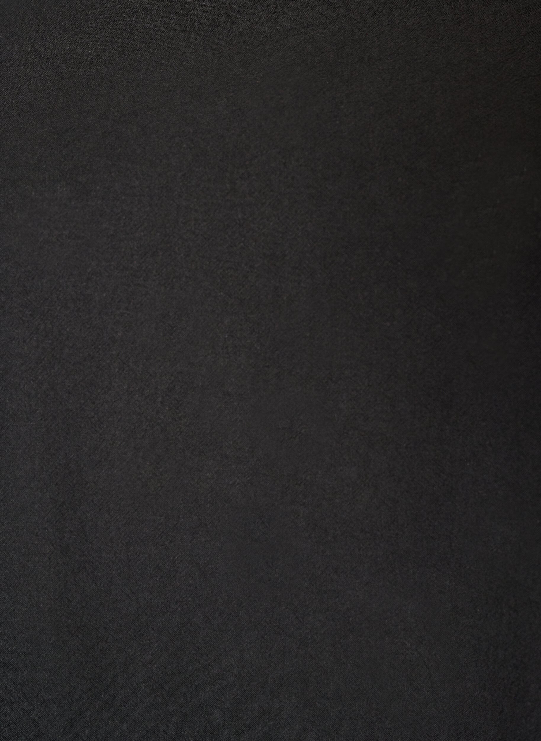 ZizziRobe en coton avec manches courtes et poches, Noir, Packshot image number 2