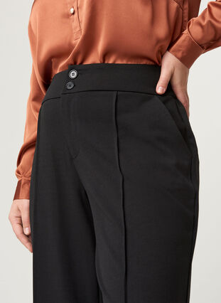 Pantalon uni classique, Black, Model image number 1