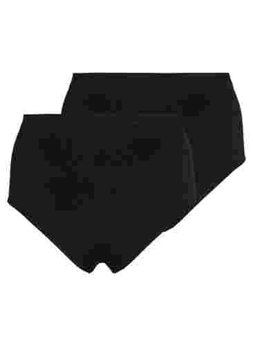 Lot de deux culottes à taille régulière, Black, Packshot image number 1