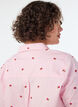 Shirt met geborduurde bloemen, Roze, Model image number 3