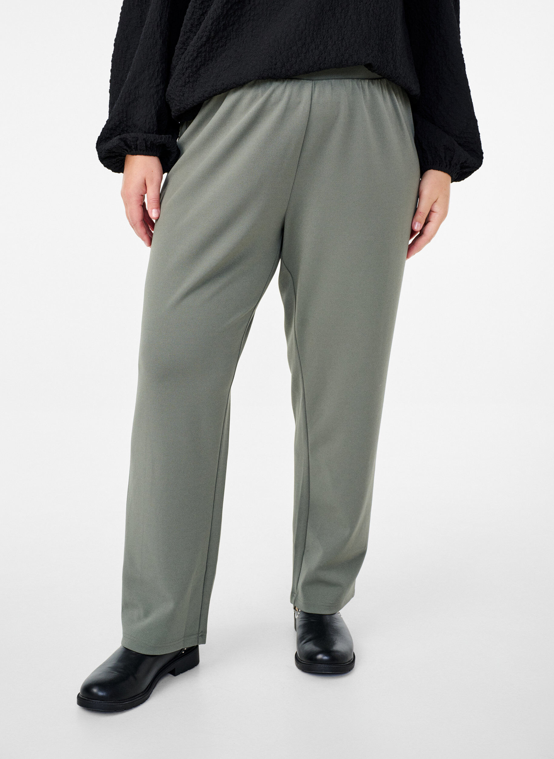 ZizziPantalon &agrave; coupe droite, Gris, Model image number 2