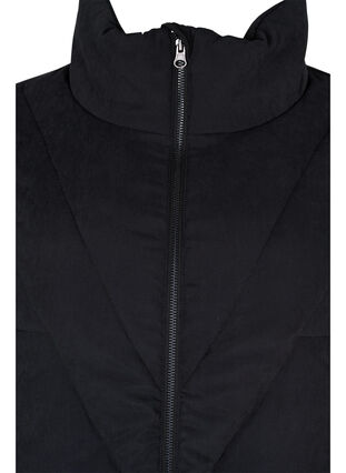 Manteau d'hiver court avec fermeture Éclair et col montant, Black, Packshot image number 2