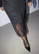 Jersey jurk met glitter en kanten rand, Zwart, Model image number 2