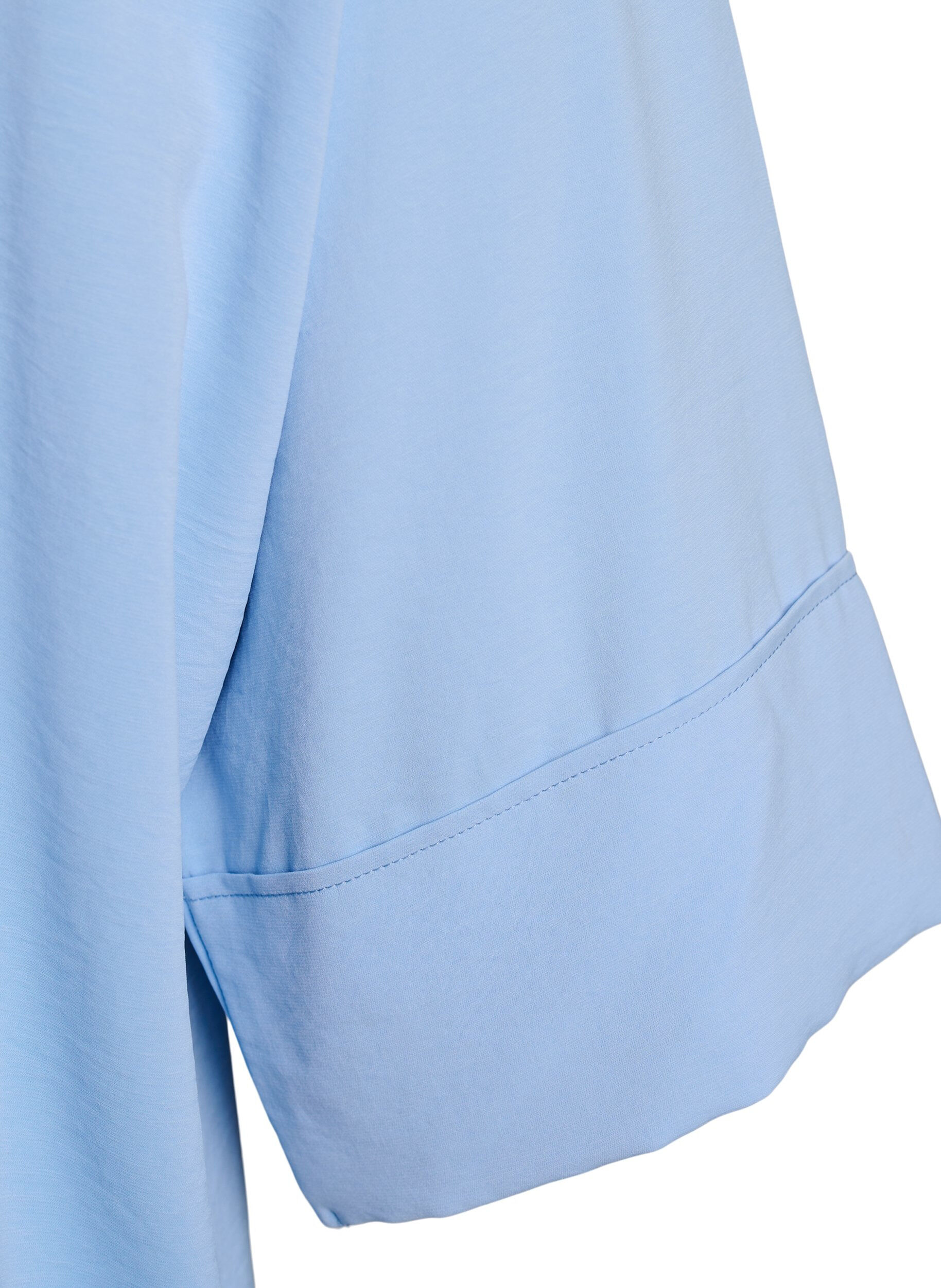 ZizziLosse shirt met een V-hals en 3/4 mouwen, Blauw, Packshot image number 4
