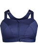 Sport-bh met frontsluiting en hoge ondersteuning, Blauw, Packshot image number 0