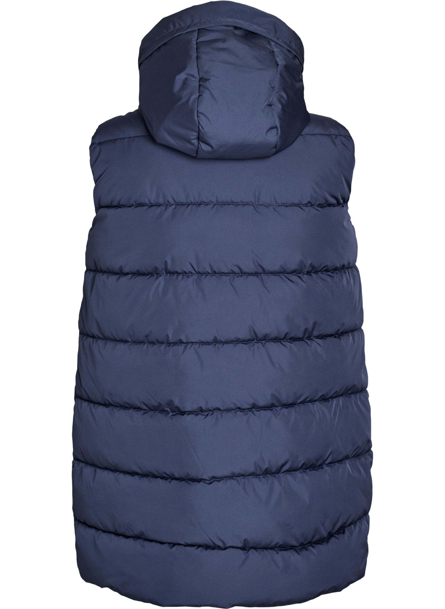 ZizziLange vest met capuchon en zakken, Blauw, Packshot image number 1