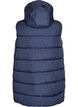 Lange vest met capuchon en zakken, Blauw, Packshot image number 1