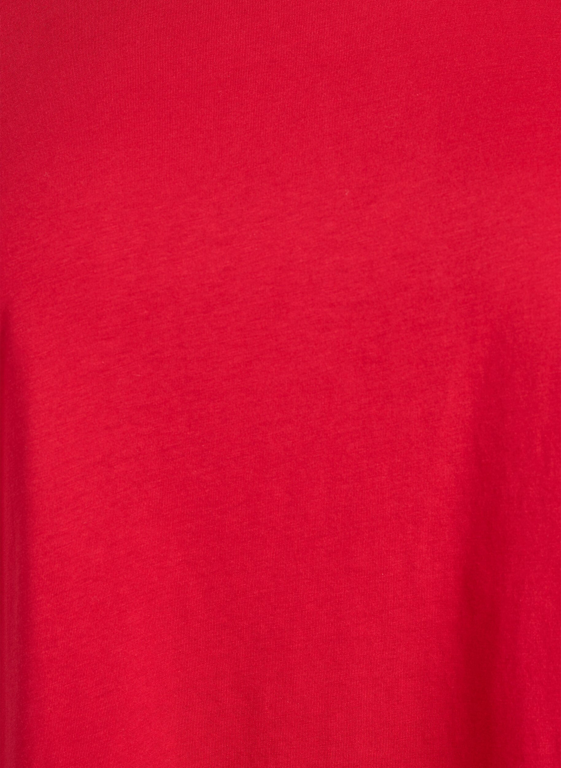 ZizziT-shirt &agrave; manches courtes en coton m&eacute;lang&eacute;, Rouge, Packshot image number 2