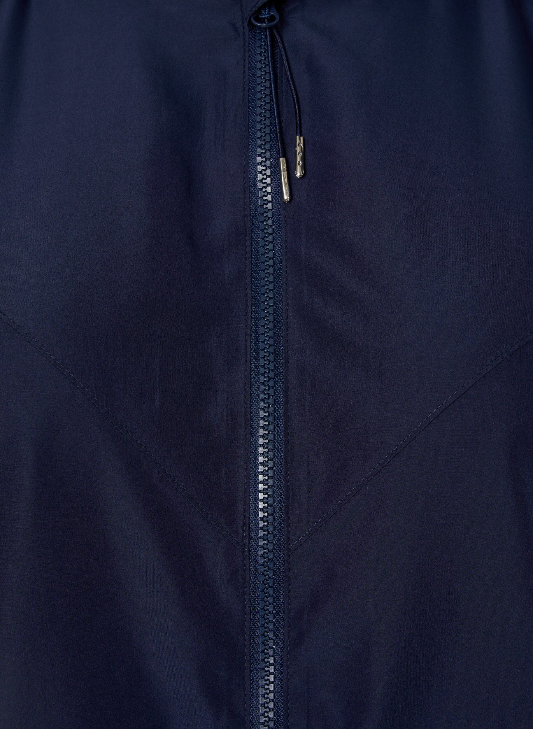ZizziKorte jas met capuchon en verstelbare onderkant, Navy Blazer, Packshot image number 2