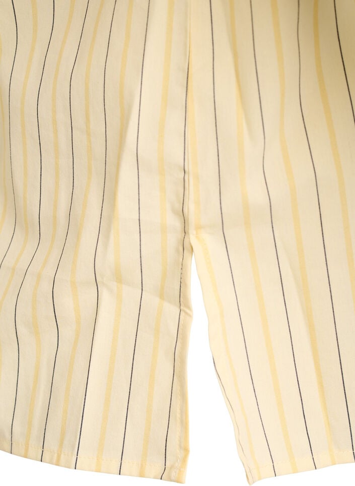 Gestreepte blouse in een los pasvorm, Geel, Packshot image number 3
