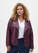Perfecto en similicuir, Bordeaux fonc&eacute;, Model image number 0