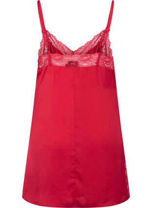 Pyjama jurk met kant en split, Rhubarb, Packshot image number 1