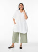 Tuniek van linnen en viscose met A-vorm, Wit, Model image number 1