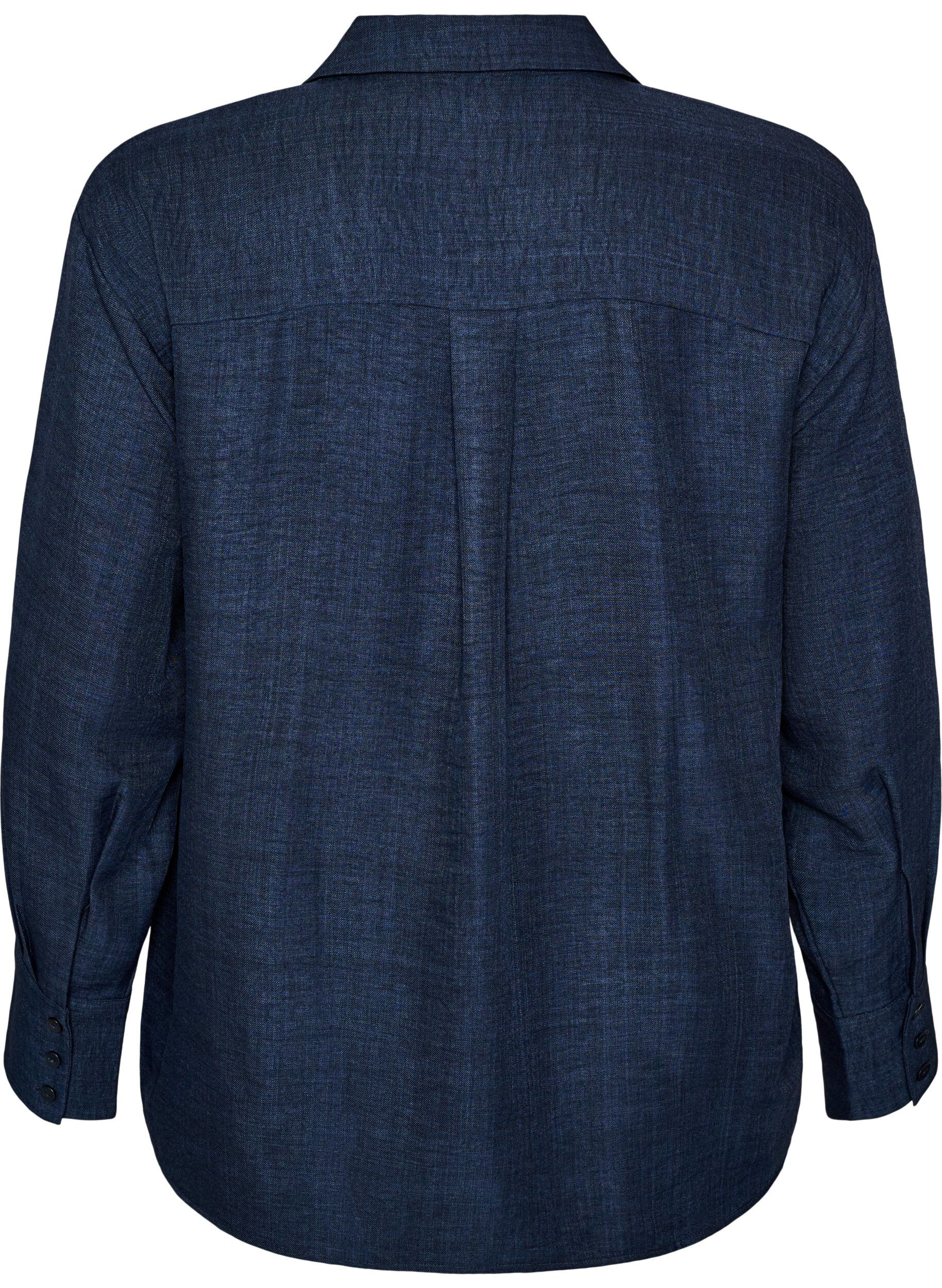 ZizziChemise ample avec col en V, Bleu, Packshot image number 1