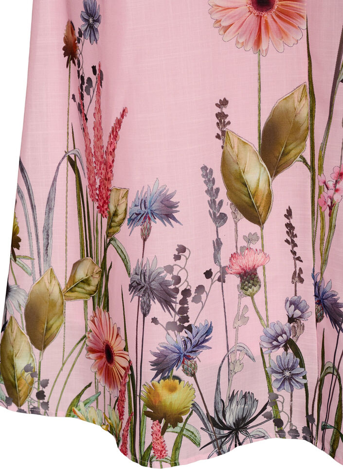 Robe midi taille empire &agrave; imprim&eacute; floral, Rose, Packshot