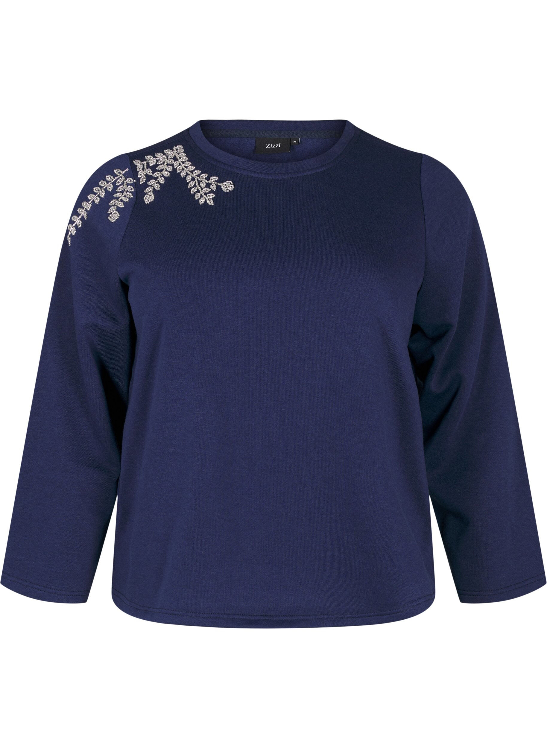Kort sweatshirt met pareldetails