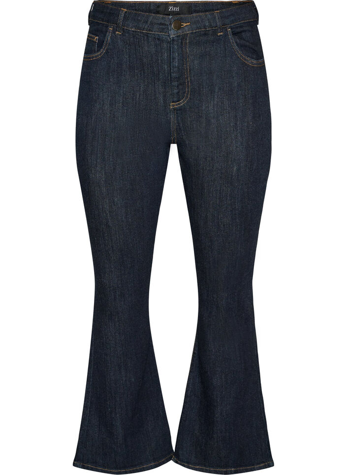 Ellen bootcut jeans met hoge taille, Blauw, Packshot image number 0