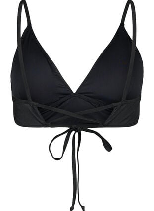 Haut de bikini avec coussinets amovibles et attache dans le dos, Black, Packshot image number 1