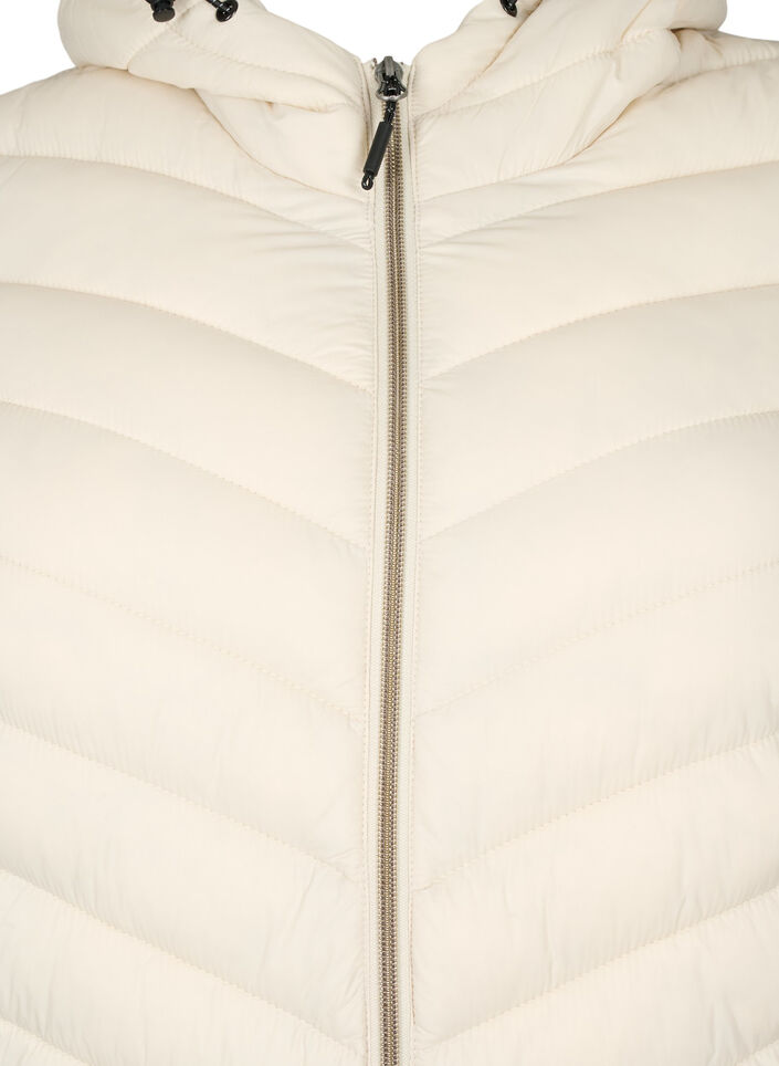Doudoune l&eacute;g&egrave;re matelass&eacute;e &agrave; capuche, Beige, Packshot
