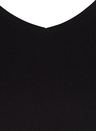 T-shirt en coton uni basique, Black, Packshot image number 2