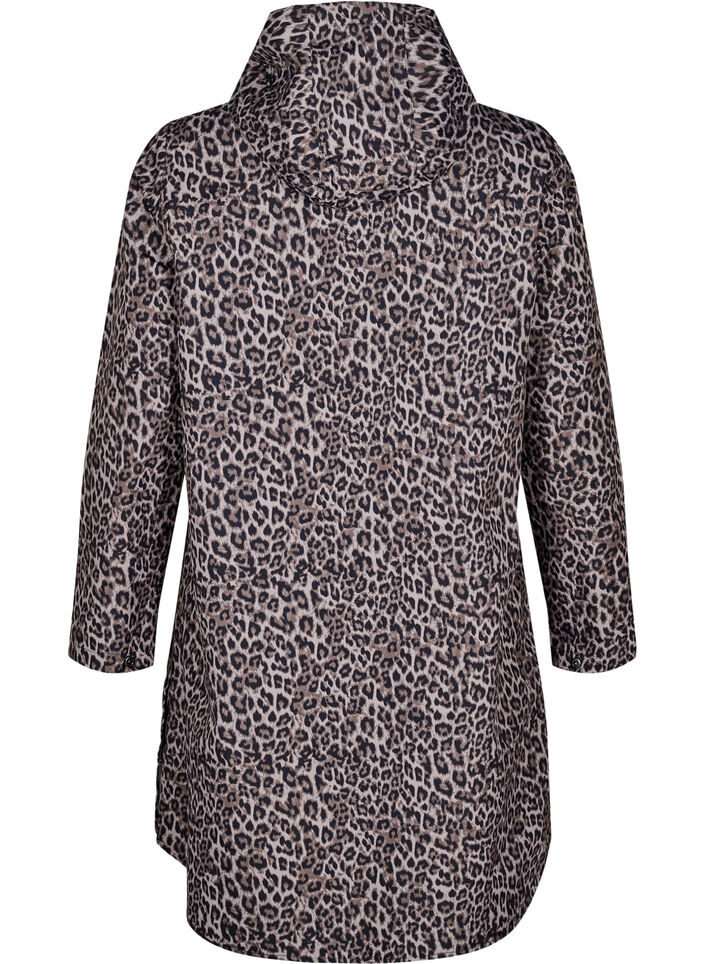 Regenjas met zakken en capuchon, Bruin, Packshot image number 1