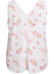 Top met print en V-hals, Wit, Packshot image number 1