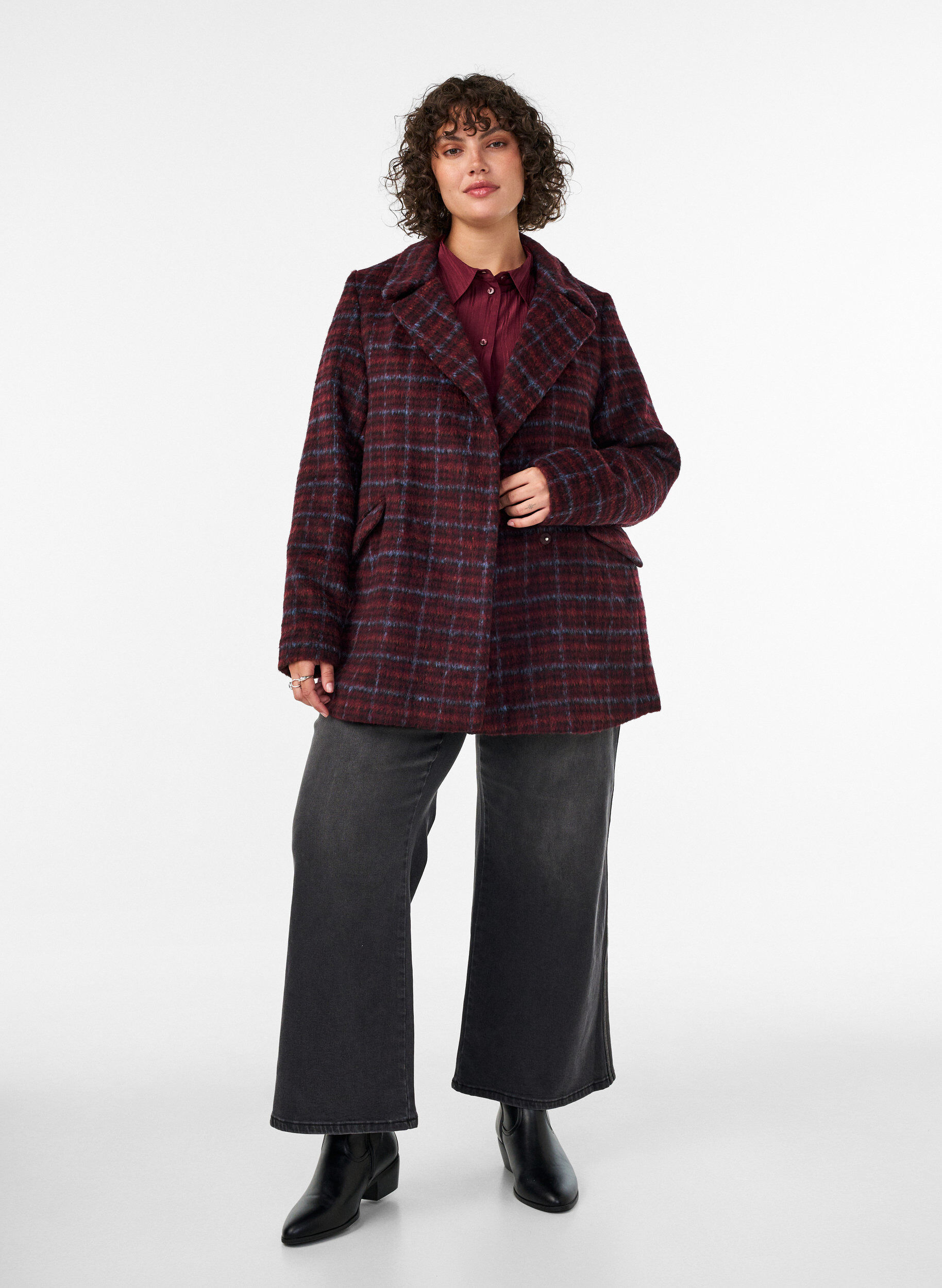 ZizziGeruit jasje met zakken, Rood, Model image number 3