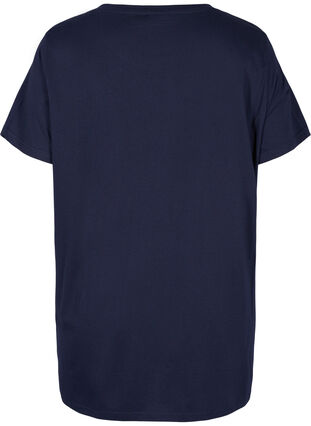 T-shirt de nuit surdimensionné en coton bio, Night Sky Text, Packshot image number 1