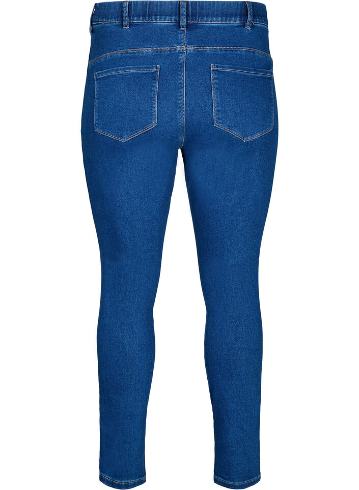 Jeggings &agrave; taille haute., Bleu, Packshot image number 1