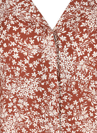 Bloemen blouse in viscose, Flower AOP, Packshot image number 2