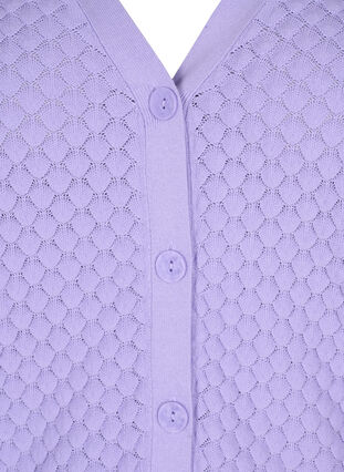 Cardigan en coton à motifs, Lavender, Packshot image number 2