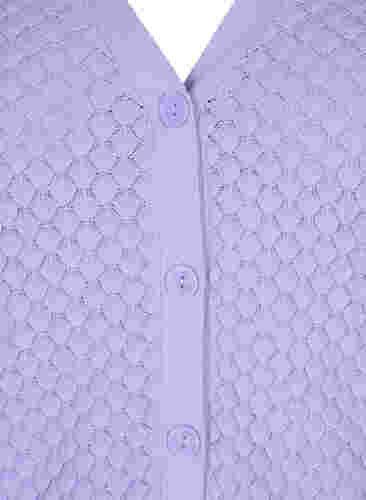 Cardigan en coton à motifs, Lavender, Packshot image number 2